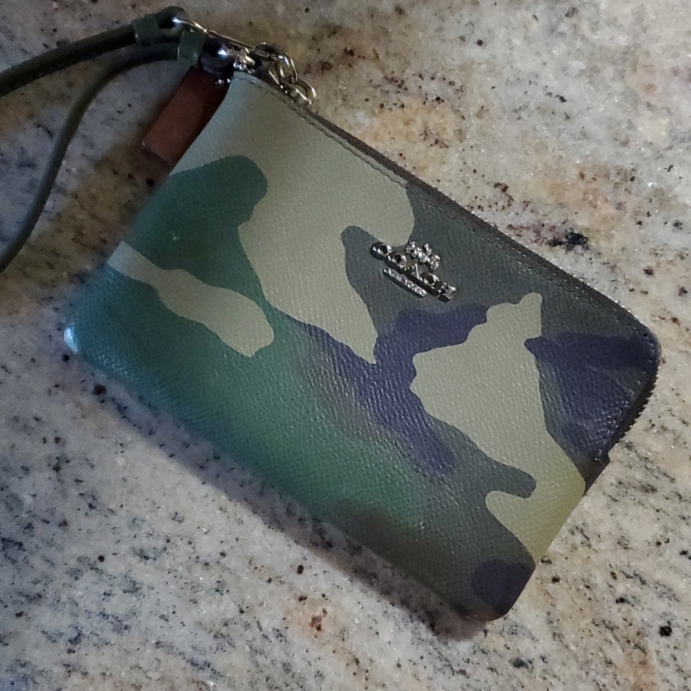 Coach Camo Wristlet